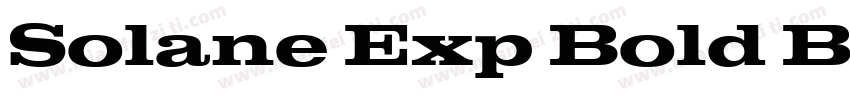 Solane Exp Bold Bold字体转换